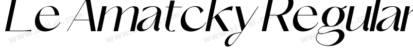 Le Amatcky Regular字体转换